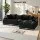 Artiss Modular 4-Seater L-Shape Sofa Bed with Deep Seat, Corduroy and 500kg Capacity Black