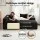 Artiss Modular 4-Seater L-Shape Sofa Bed with Deep Seat, Corduroy and 500kg Capacity Black