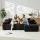 Artiss Modular 4-Seater L-Shape Sofa Bed with Deep Seat, Corduroy and 500kg Capacity Black