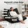 Artiss 2-Seater Lazy Sofa: Velvet Caterpillar Design, Armless, High Resilience Foam, Portable Floor Couch, Black