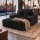 Artiss Sofa Bed Lounge Chair Sleeper Faux Fur Black
