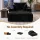 Artiss Sofa Bed Lounge Chair Sleeper Faux Fur Black