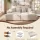 Artiss Double Chaise Lounge Sofa 2-Seater Modular Couch with Faux Fur and 35cm Pocket Spring Core Beige
