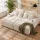 Artiss Double Chaise Lounge Sofa 2-Seater Modular Couch with Faux Fur and 35cm Pocket Spring Core Beige