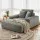 Artiss Grey Faux Fur Sofa Bed Lounge Chair with 30cm Pocket Spring and High Density Foam Comfort Support