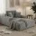Artiss Grey Faux Fur Sofa Bed Lounge Chair with 30cm Pocket Spring and High Density Foam Comfort Support