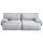 Artiss Grey 2-Seater Modular Sofa Bed - No Assembly, High-Density Foam, Ergonomic Design, Vacuum Packed for Easy Setup