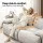 Artiss Grey 2-Seater Modular Sofa Bed - No Assembly, High-Density Foam, Ergonomic Design, Vacuum Packed for Easy Setup