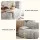 Artiss Grey 2-Seater Modular Sofa Bed - No Assembly, High-Density Foam, Ergonomic Design, Vacuum Packed for Easy Setup