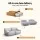 Artiss Grey 2-Seater Modular Sofa Bed - No Assembly, High-Density Foam, Ergonomic Design, Vacuum Packed for Easy Setup