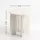 Artiss Single Sofa and Round End Table Set White Teddy Fleece Frameless Modular Couch 150kg Capacity