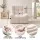 Artiss Single Sofa and Round End Table Set White Teddy Fleece Frameless Modular Couch 150kg Capacity