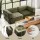 Artiss Convertible Folding Sofa Bed Green - Corduroy Fabric, 2-Seater, Steel Frame, 180x200cm, Non-Slip, 300kg Capacity