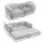 Artiss Convertible Folding Sofa Bed Grey - 2-Seater, Breathable Corduroy, Sturdy Steel Frame, Supports 300kg, 180x200cm