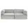 Artiss Convertible Folding Sofa Bed Grey - 2-Seater, Breathable Corduroy, Sturdy Steel Frame, Supports 300kg, 180x200cm