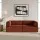 Artiss Convertible Folding Sofa Bed Orange - 2-Seater Corduroy, Steel Frame, 180x200cm, Supports 300kg, Non-Slip Design