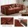 Artiss Convertible Folding Sofa Bed Orange - 2-Seater Corduroy, Steel Frame, 180x200cm, Supports 300kg, Non-Slip Design