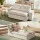 Artiss Convertible Corduroy Sofa Bed 200cm Boneless Couch, 30D High-Density Foam, Lounger with Headrests, Blanket, Beige