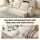 Artiss Convertible Corduroy Sofa Bed 200cm Boneless Couch, 30D High-Density Foam, Lounger with Headrests, Blanket, Beige