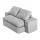 Artiss 200cm Convertible Folding Sofa Bed, 30D High-Density Foam Boneless Corduroy Couch, Grey Lounger for Living Room