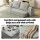 Artiss 200cm Convertible Folding Sofa Bed, 30D High-Density Foam Boneless Corduroy Couch, Grey Lounger for Living Room