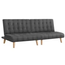 Artiss 2x Sofa Bed Couch Single Seater Recliner – Grey Fabric, Modular 2-Seater, Adjustable Back, Wooden Legs