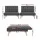 Artiss 2x Sofa Bed Couch Single Seater Recliner – Grey Fabric, Modular 2-Seater, Adjustable Back, Wooden Legs