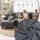 Artiss Modular U-Shaped Sectional Storage Sofa Grey Faux Linen with Movable Ottomans and Deep Seating