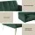 Artiss 3 Seater Velvet Sofa Bed Couch, Convertible Lounge, Adjustable Arm Recliner, Modern Green, 207cm, 300kg