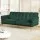 Artiss 3 Seater Velvet Sofa Bed Couch, Convertible Lounge, Adjustable Arm Recliner, Modern Green, 207cm, 300kg