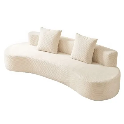 Artiss 228cm Modular Sofa Bed Sectional 4-Seater Boneless Couch in Premium Breathable Corduroy High Density Foam Support
