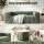 Artiss Comfort Boneless 3‑Seater Compressed Sofa Bed 186cm Green Luxury Chenille High‑Density Foam Core