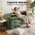 Artiss Comfort Boneless 3‑Seater Compressed Sofa Bed 186cm Green Luxury Chenille High‑Density Foam Core