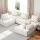 Artiss 5-Seater Floor Sofa Lounge Chair with Bouclé Fabric, Plush Cotton Backrest, and Ergonomic Support Pillow