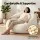 Artiss Shell-Shaped Boneless Couch Faux Fur Small Single Boneless Bean Bag Lounge Chair White 130x112x74cm