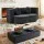 Artiss 2-in-1 Convertible Compressed Sofa Bed Folding Boneless Curved Sleeper Couch Grey 2 Pillows 200cm