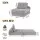 Artiss 1 Seater Corduroy Convertible Sofa Bed Grey Boneless Pull-Out Couch Removable Cover 81x90x40cm