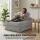 Artiss 1 Seater Corduroy Convertible Sofa Bed Grey Boneless Pull-Out Couch Removable Cover 81x90x40cm