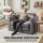 Artiss 2-Seater Corduroy Convertible Boneless Sofa Bed Grey Pull Out Couch with Pillows 140cm Wide