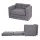 Artiss 2-Seater Corduroy Convertible Boneless Sofa Bed Grey Pull Out Couch with Pillows 140cm Wide
