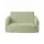 Artiss 2-in-1 Kids Sofa Foam Couch with Side Pocket, Washable Corduroy Cover, 100kg Capacity Light Green