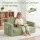 Artiss 2-in-1 Kids Sofa Foam Couch with Side Pocket, Washable Corduroy Cover, 100kg Capacity Light Green