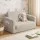 Artiss 2-in-1 Kids Sofa Couch with Side Pocket 25D Foam 100kg Light Grey