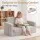Artiss 2-in-1 Kids Sofa Couch with Side Pocket 25D Foam 100kg Light Grey