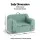 Artiss 1 Seater Kids Sofa Chair with Carry Handle Washable Cover 25D Foam 100kg Mint Green Teddy Fleece