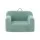 Artiss 1 Seater Kids Sofa Chair with Carry Handle Washable Cover 25D Foam 100kg Mint Green Teddy Fleece