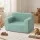 Artiss 1 Seater Kids Sofa Chair with Carry Handle Washable Cover 25D Foam 100kg Mint Green Teddy Fleece