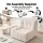 Artiss Single Small Boneless Floor Couch White Fabric Modular Memory Foam Ergonomic L-Shaped Chair 1 Seater