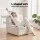 Artiss Set of 3 Modular Boneless Sofas White 150kg Capacity Each with Teddy Fleece Cover and No Assembly