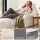 Artiss Bean Bag Sofa with Ottoman Corduroy 103cm x 102cm x 71cm White 150kg
